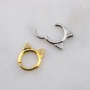 MULTI CLUSTER CZ CAT KITTY SEPTUM HINGED SEGMENT HOOP RING 316L SURGICAL STEEL 